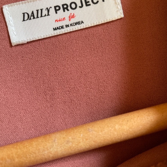 Dusty Rose Short Sleeve Cowl Neck Blouse - Picture 5 of 7